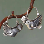 Boho bird-inspired earrings