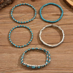 Bracelet set with turquoise beads