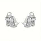 Hug Earrings in Two Colours Silver and Gold