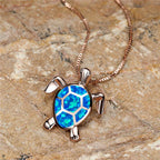 Talia | Opal Turtle Pendant Necklace