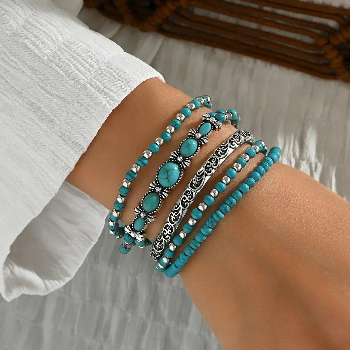 Esme | Turquoise Bead Bracelet Set
