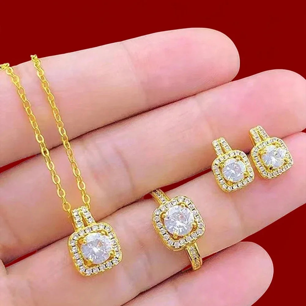 Luxurious Cube Jewellery Set