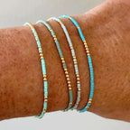 Judith | Turquoise Seed Bead Bracelet Set