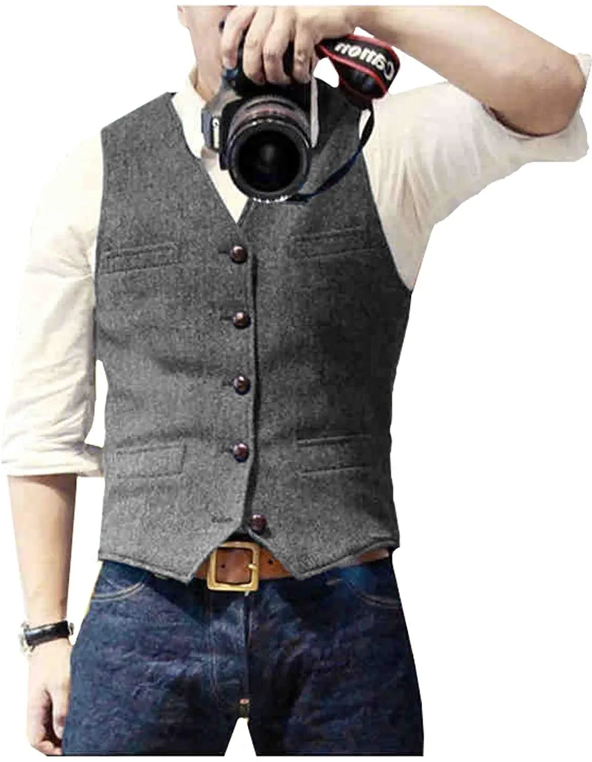 Arthur | Classic Herringbone Tweed Waistcoat