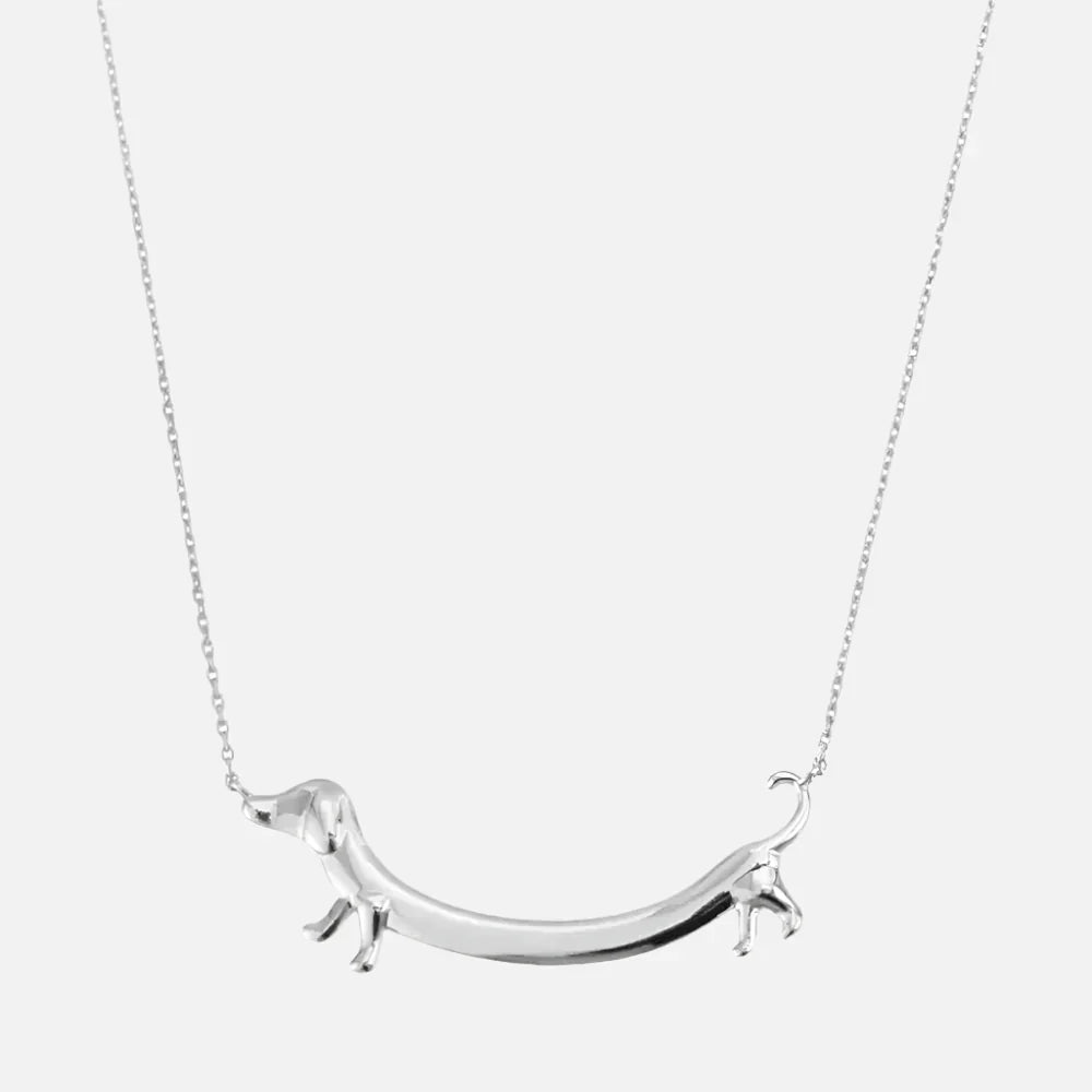 Gold-coloured Dachshund Necklace