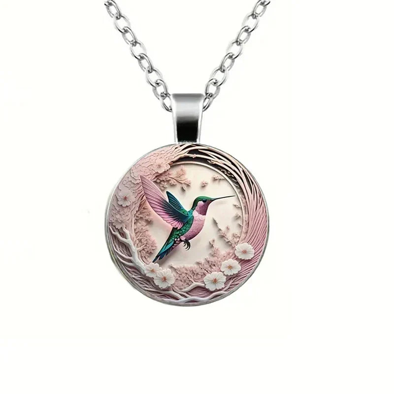 Kolibri Glass Dome Pendant Necklace
