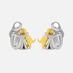 Hug Earrings in Two Colours Silver and Gold