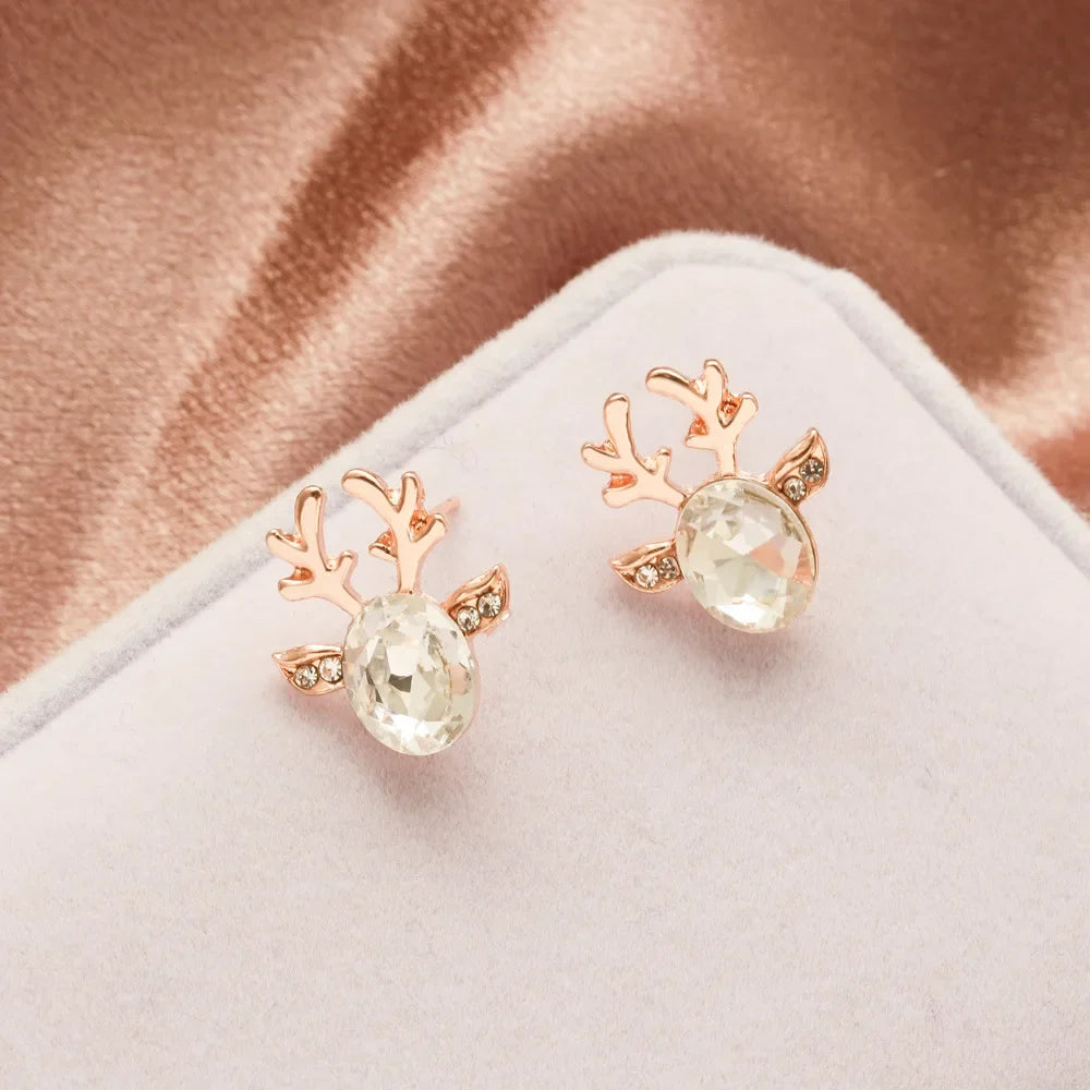 Reindeer Crystal | Stud Earrings