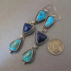 Natalie | Silver Turquoise Long Drop Earrings
