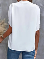 DELIA | SOFT ELEGANT V-NECK BLOUSE