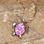 Talia | Opal Turtle Pendant Necklace