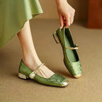 Daisy | Vintage Braided Pearl Strap Shoes