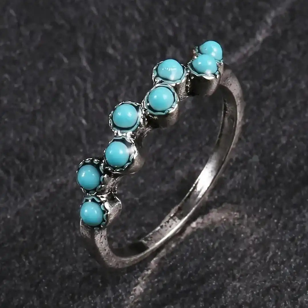 Julia | Turquoise Dot Wave Ring