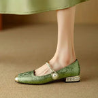 Daisy | Vintage Braided Pearl Strap Shoes