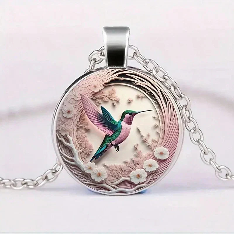 Kolibri Glass Dome Pendant Necklace