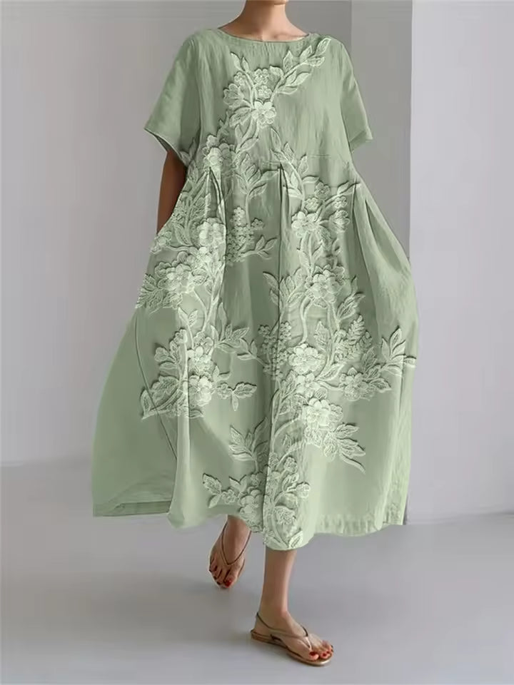 Fenella | Elegant Loose Round Neck Dress