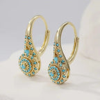 Seraphine | Turquoise Mosaic Teardrop Gold Earrings