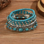 Ottilie | Bohemian Turquoise Beaded Bracelet Set