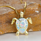Talia | Opal Turtle Pendant Necklace