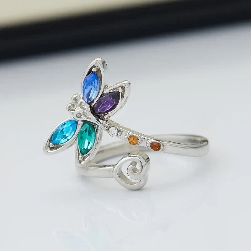 Vintage Adjustable Dragonfly Ring