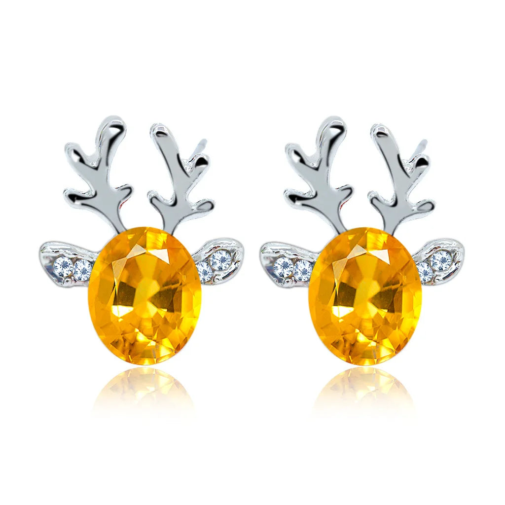 Reindeer Crystal | Stud Earrings