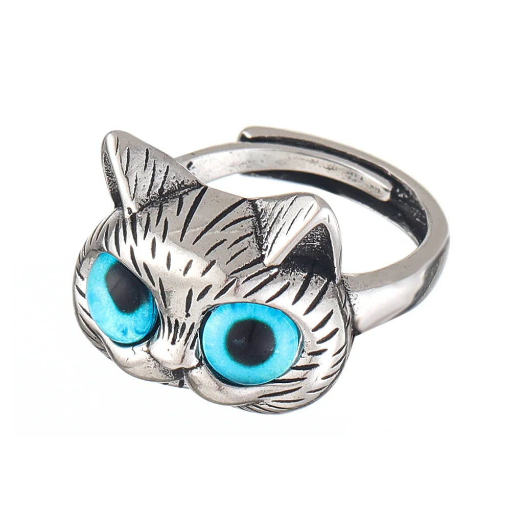 Blue Eyes Cat Ring