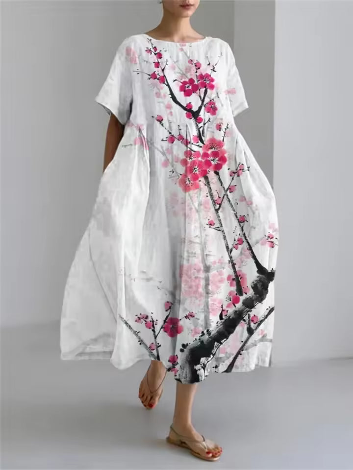 Fenella | Elegant Loose Round Neck Dress