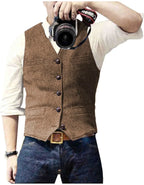 Arthur | Classic Herringbone Tweed Waistcoat