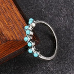Julia | Turquoise Dot Wave Ring