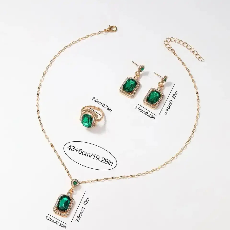 women's quartz watch jewellery set