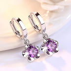 Amara | Purple Zircon Silver Earrings
