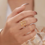 Adjustable Infinity Paw Ring