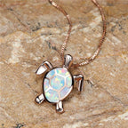 Talia | Opal Turtle Pendant Necklace