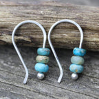 Jessica | Turquoise Bead Stack Earrings