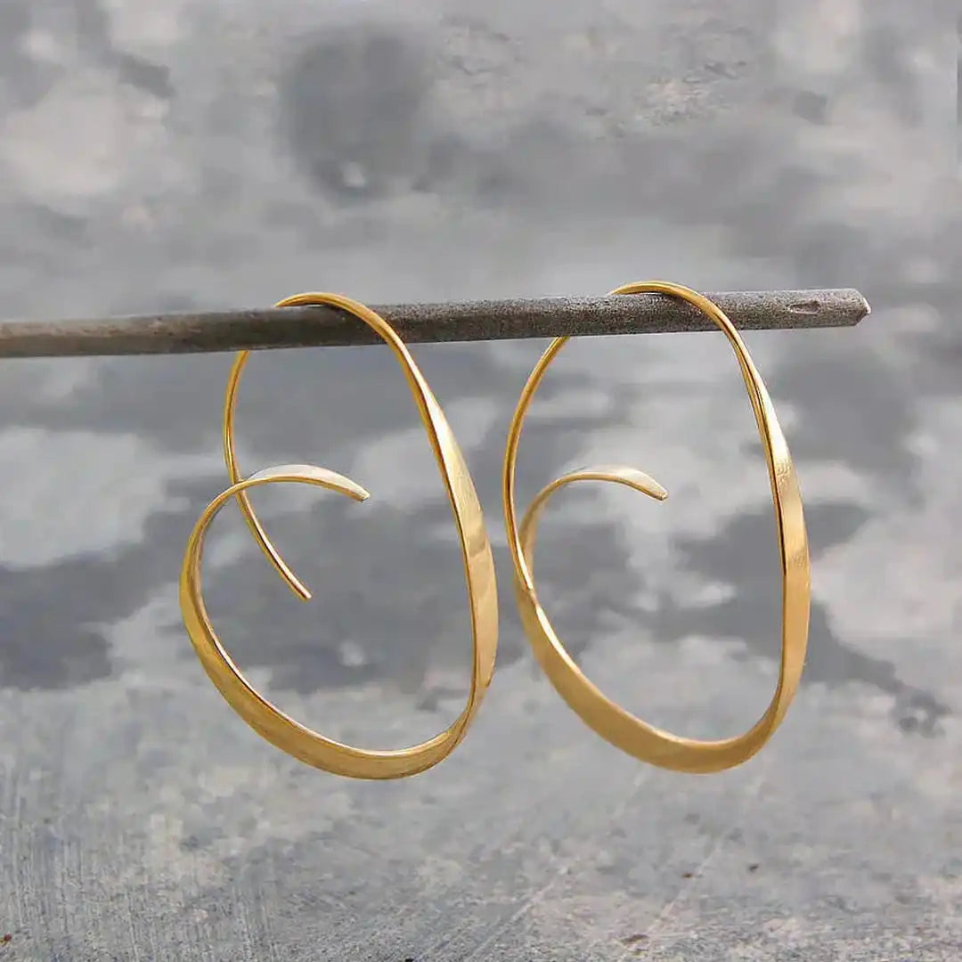 Lucienne | Open Spiral Drop Earrings