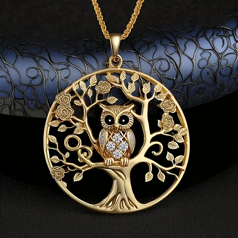 Owl Tree | Golden Necklace