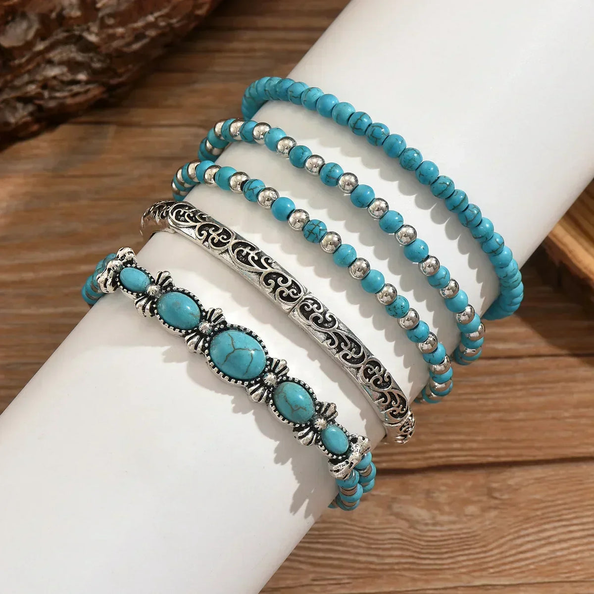 Esme | Turquoise Bead Bracelet Set