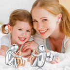 Cat Hug Earrings in Two Colours: Silver and Gold