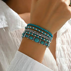 Bracelet set with turquoise beads