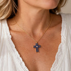 Bonnie | Blue Cross Pendant Necklace