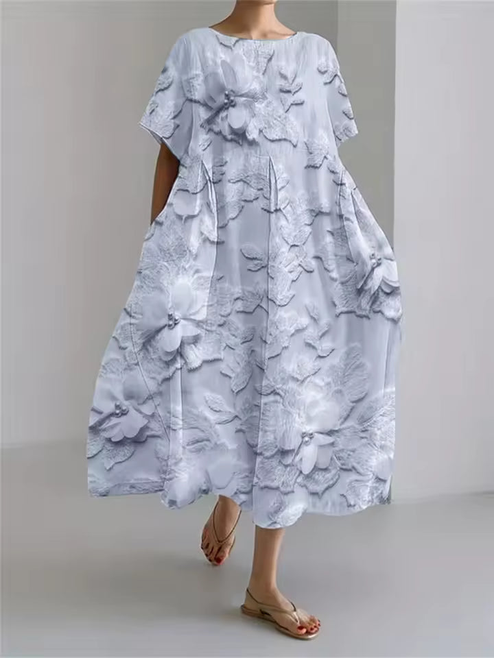 Fenella | Elegant Loose Round Neck Dress
