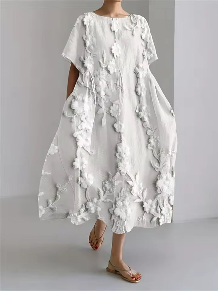 Fenella | Elegant Loose Round Neck Dress