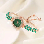women's quartz watch jewellery set