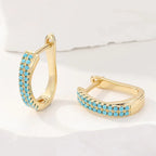 Turquoise Classic Hoop Earrings