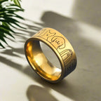 Wide Dog Ring in Stainless Steel