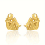 Hug Earrings in Two Colours Silver and Gold