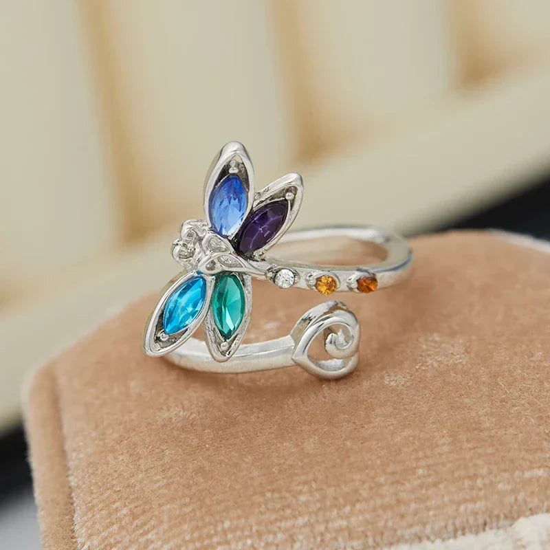 Vintage Adjustable Dragonfly Ring