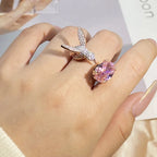 Adjustable Hummingbird Gemstone Ring