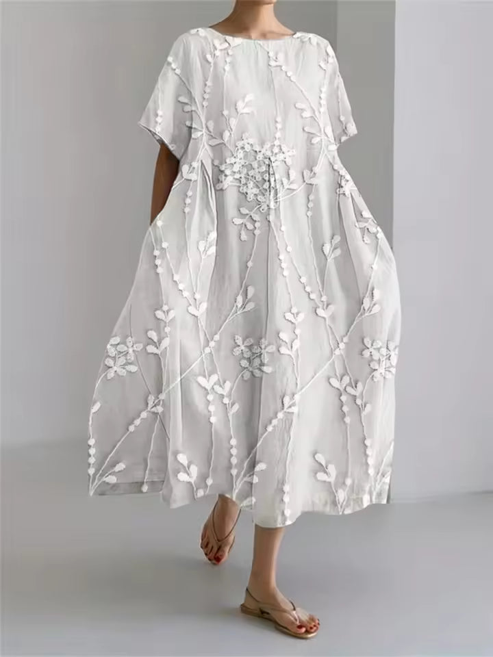 Fenella | Elegant Loose Round Neck Dress