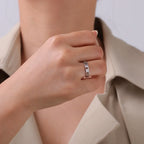 Gold Coloured Paw Print Ring